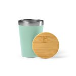 Vaso Acero Inoxidable Con Tapa Bambú - Imagen 3