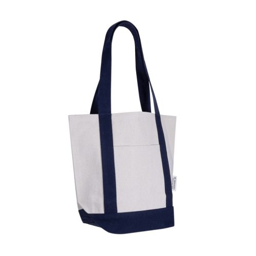 Bolsa en algodón con bolsillo frontal