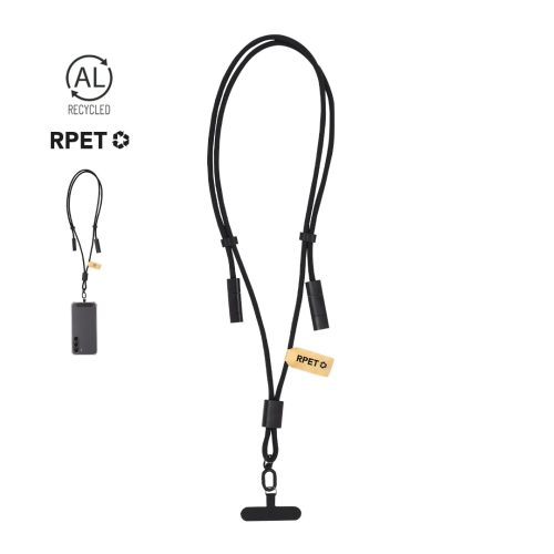 Lanyard con soporte y cable cargador