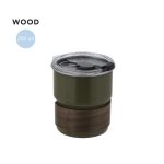 Vaso en acero inox y madera