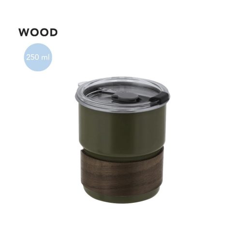 Vaso en acero inox y madera