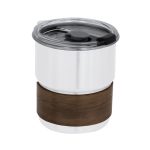 Vaso en acero inox y madera - Imagen 2